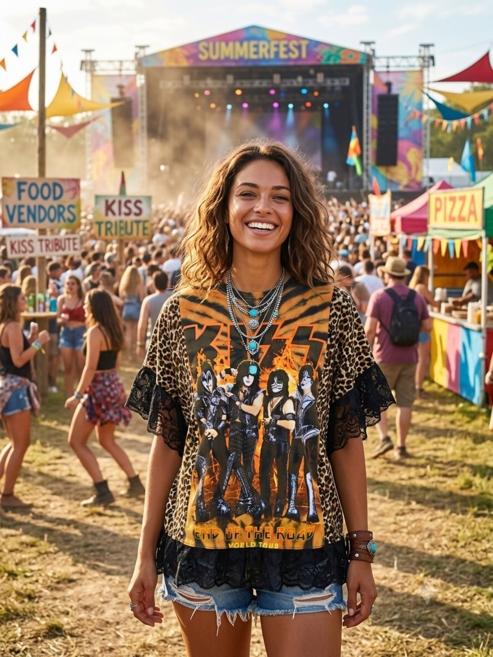 ONE OF A KIND KISS TOP XS-XL